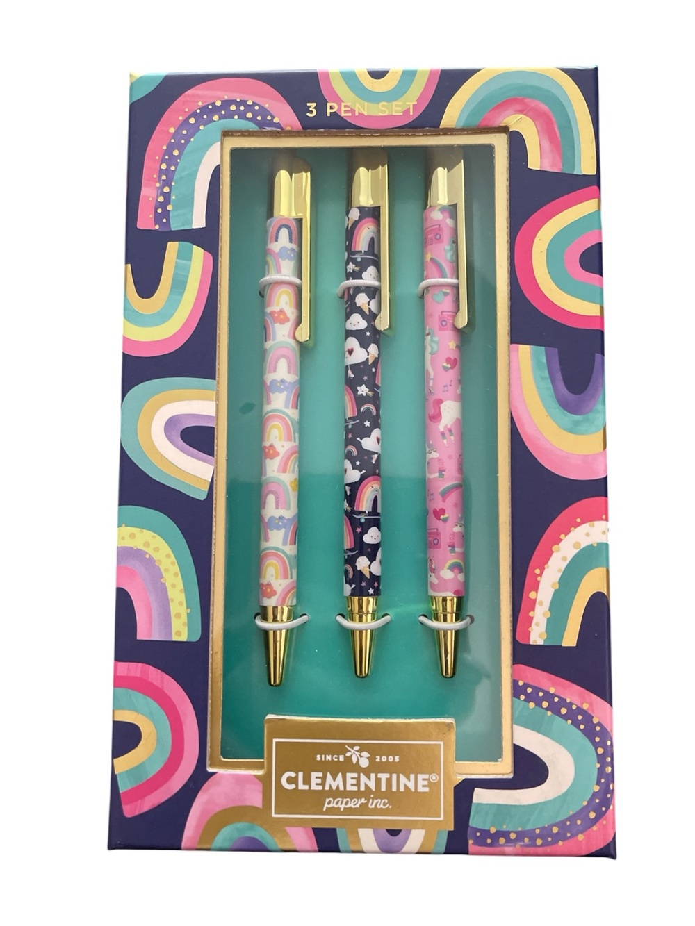 CLEMENTINE SET OF 3 UNICORN DECORATIVE INK PENS